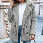 Luxe Teddy Sherpa Coat - Warm Double-Breasted Winter Jacket