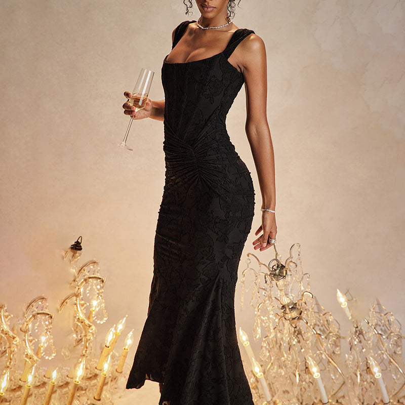 Elegant Lace Bodycon Evening Dress