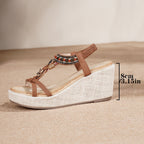 Casual Versatile Beach Wedge Sandals For Outerwear