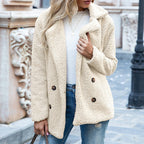 Luxe Teddy Sherpa Coat - Warm Double-Breasted Winter Jacket