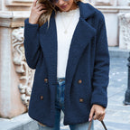 Luxe Teddy Sherpa Coat - Warm Double-Breasted Winter Jacket
