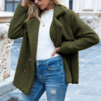 Luxe Teddy Sherpa Coat - Warm Double-Breasted Winter Jacket