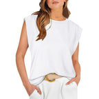 Women's Basic Fashion Casual Vest T-Shirt