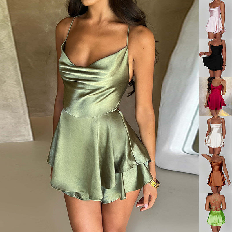 Elegant A-line Satin Dress