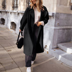 Long black wool coat