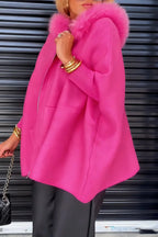Luxury fur trimmed hoodie