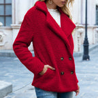 Luxe Teddy Sherpa Coat - Warm Double-Breasted Winter Jacket