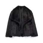 Winter Luxury Fur Lapel Winter Plush Coat