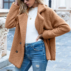 Luxe Teddy Sherpa Coat - Warm Double-Breasted Winter Jacket