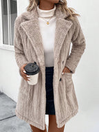 Luxe Velvet Double-Sided Teddy Coat - Chic Warm Button-Up Jacket