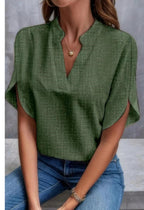 Soft V-Neck Flutter Sleeve shirt