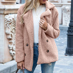 Luxe Teddy Sherpa Coat - Warm Double-Breasted Winter Jacket