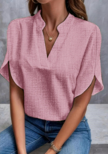 Soft V-Neck Flutter Sleeve shirt