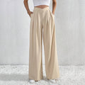 Elena High-Waist Pleated Wide-Leg Pants | Chic Flowy Dress Slacks