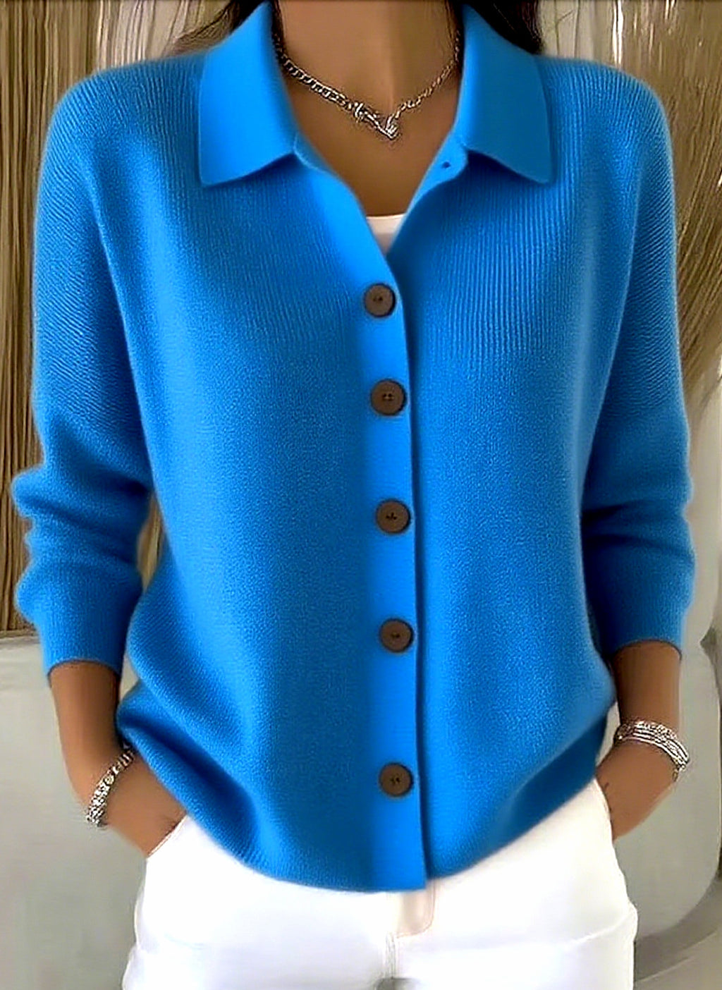 Button-knitted Sweater Cardigan