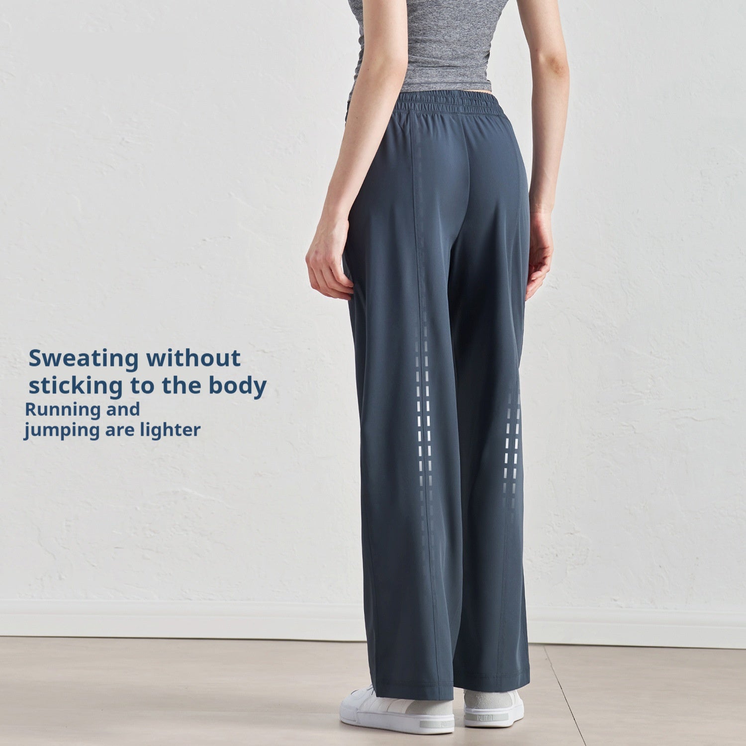 Women's High-Waist Wide-Leg Paratrooper Pants - Casual Drawstring Baggy Trousers