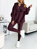 Women’s Casual 3-Piece Sport Suit | Oversized Hoodie, Padded Vest, and Slim Tapered Pants.