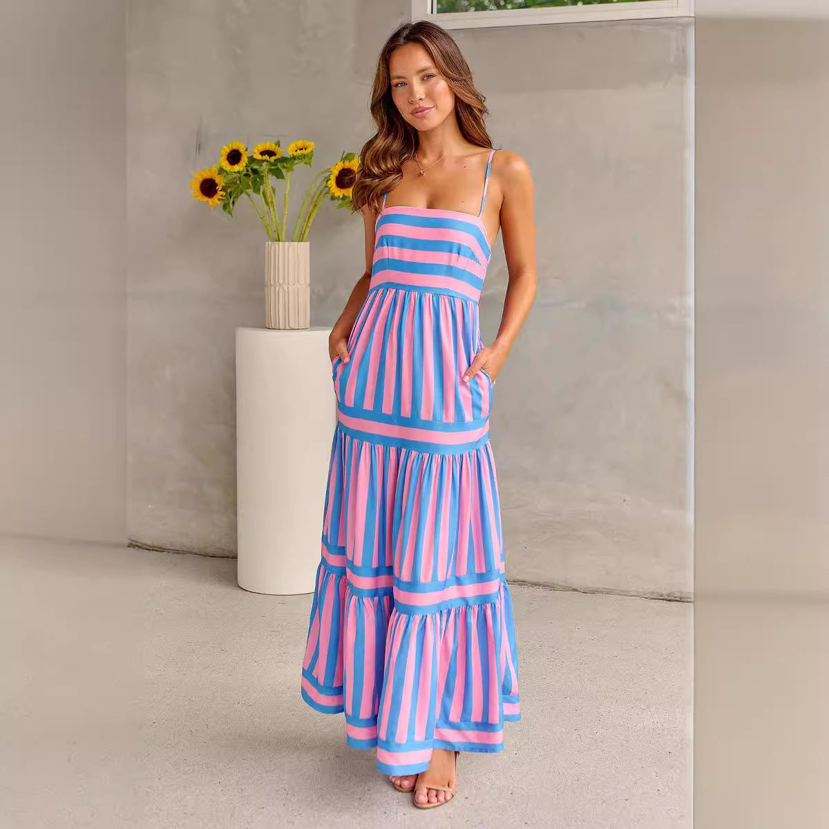 Women's light Striped Dress – Ideal for Summer