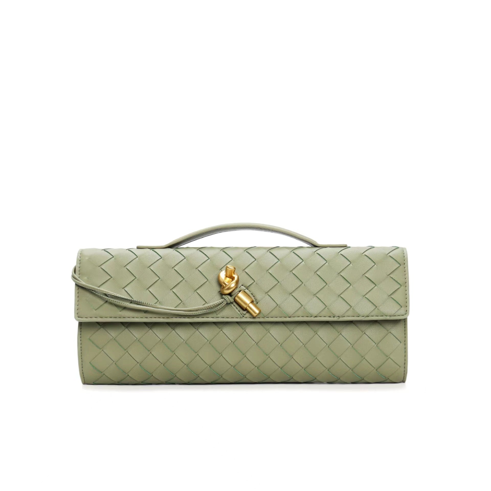 Two Way Woven Flap Clutch Shoulder Bag