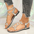 Butterfly Rhinestone Sandals