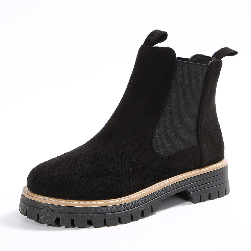 Frosted Suede Chelsea Boots