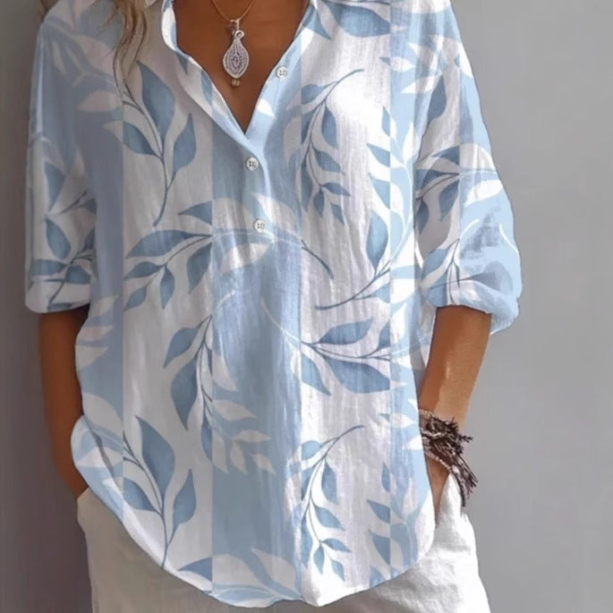 Lightweight Boho Button-Up Linen Shirt