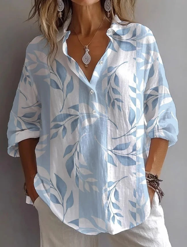 Lightweight Boho Button-Up Linen Shirt