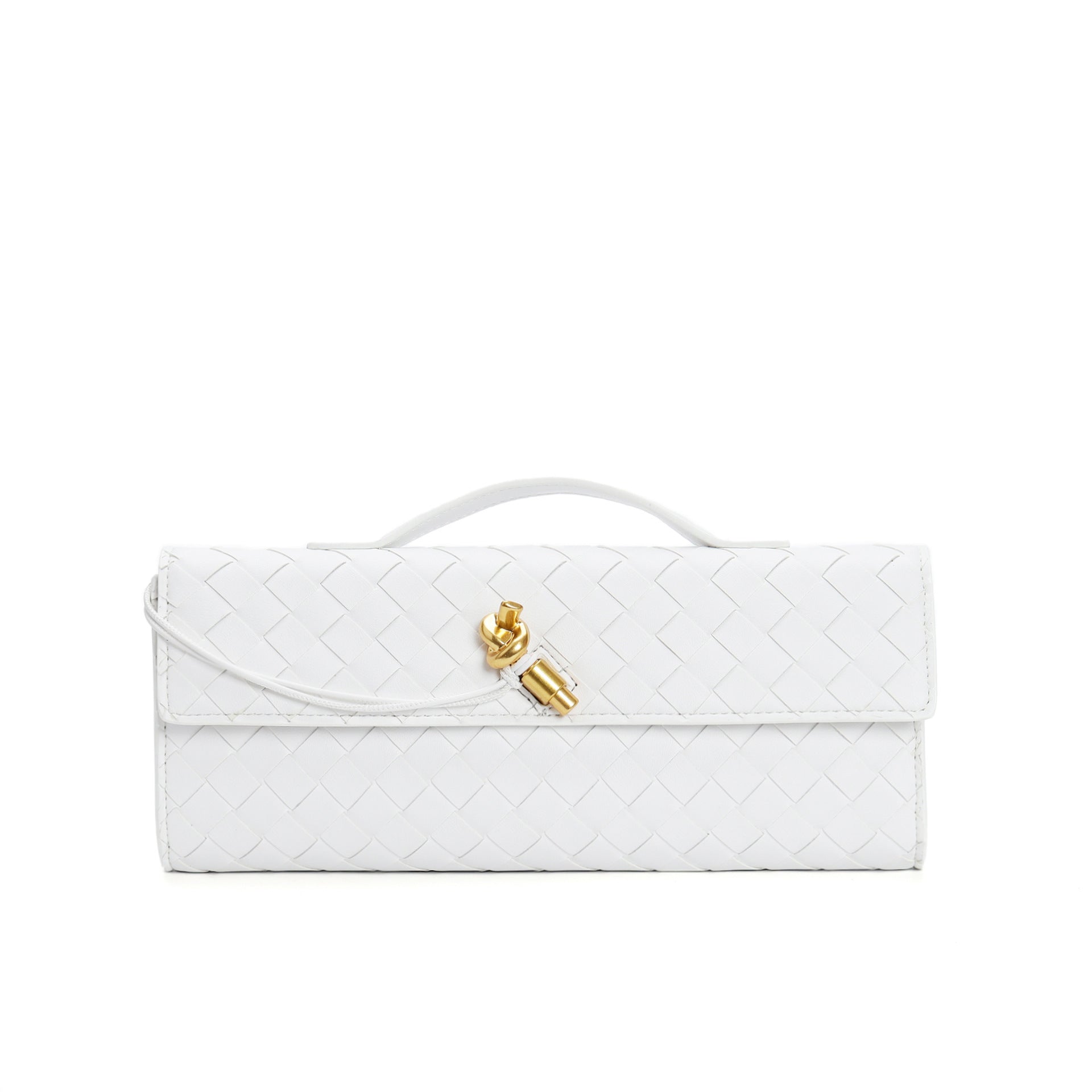 Two Way Woven Flap Clutch Shoulder Bag