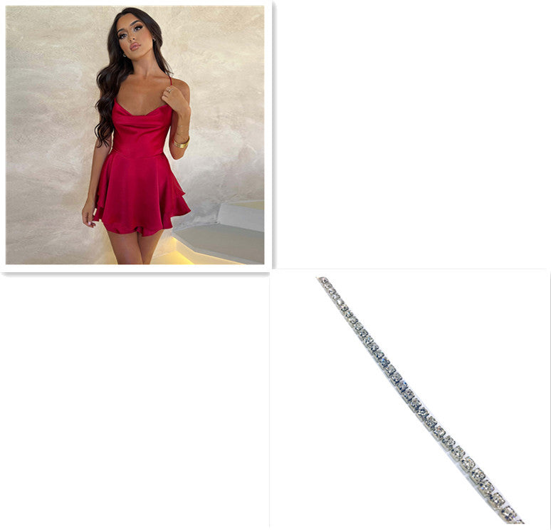 Elegant A-line Satin Dress