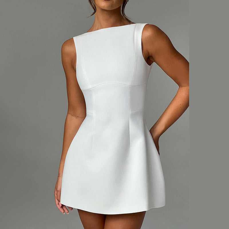 Elegant Backless Summer Mini Dress