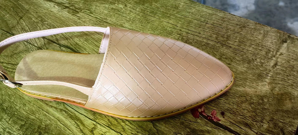 Woven Leather Flat Sandals