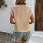 Women's Casual Top Round Neck T-shirt