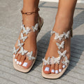 Butterfly Rhinestone Sandals
