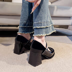 Elegant Retro Mary Jane Block Heels