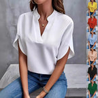 Soft V-Neck Flutter Sleeve shirt