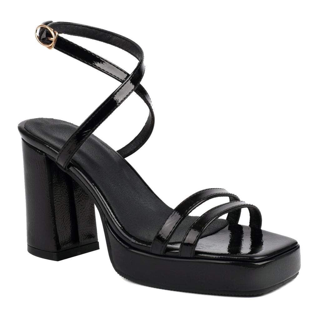 Summer Square Toe Block Heel Sandals