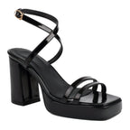 Summer Square Toe Block Heel Sandals
