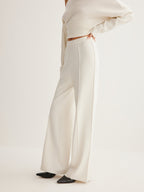 Wool-Blend Piping Pants