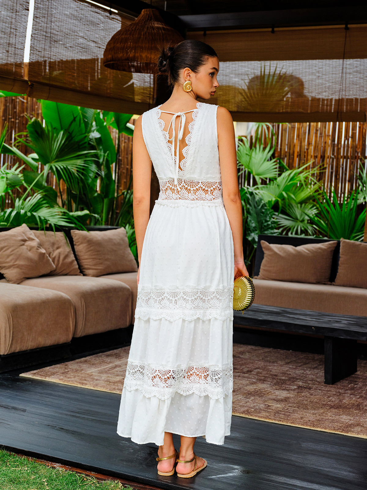 Women's Boho V-Neck Maxi Dress