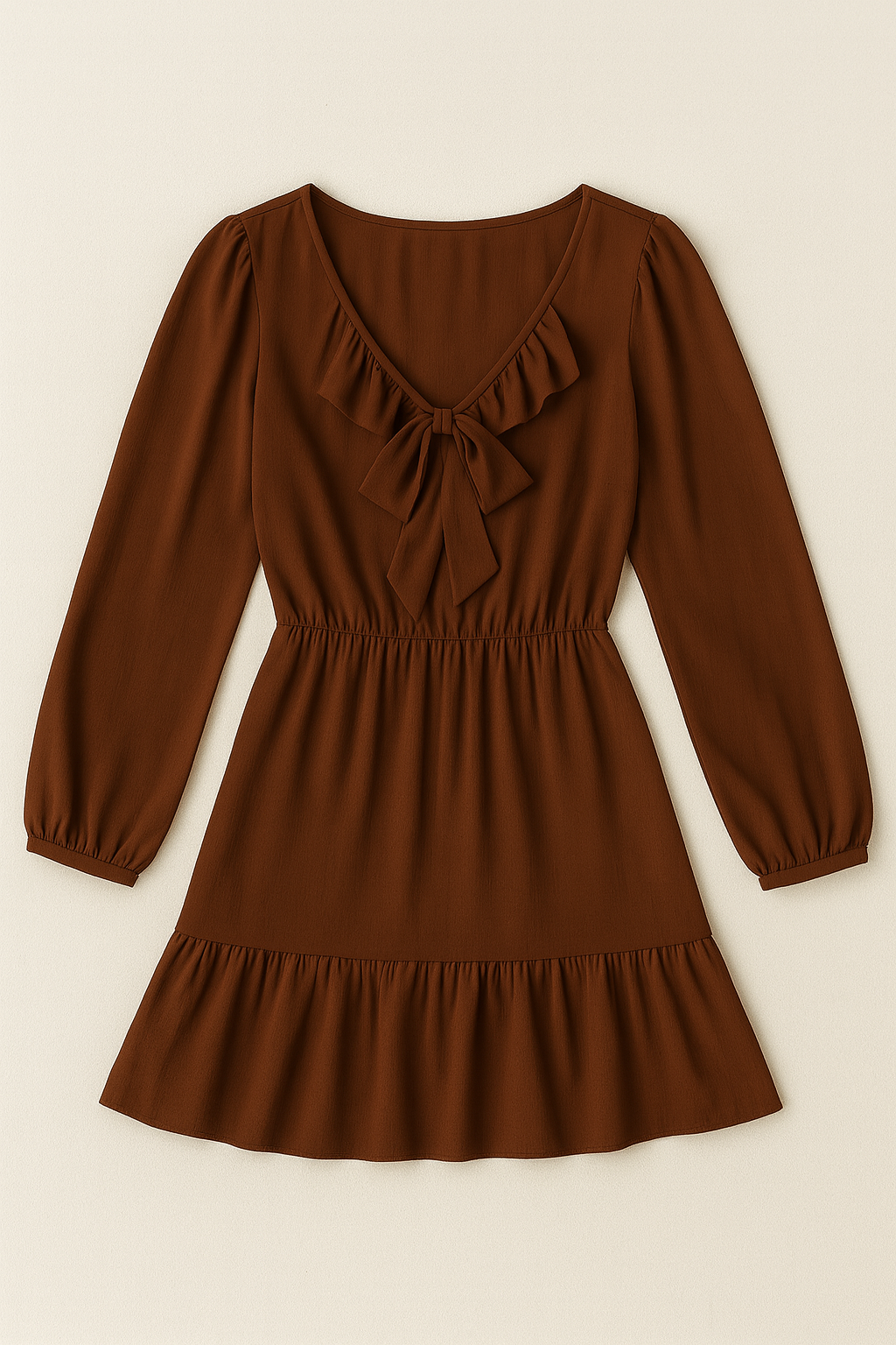 Robe Courte Leandra Marron