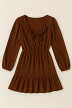 Robe Courte Leandra Marron