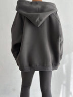 Women’s Casual 3-Piece Sport Suit | Oversized Hoodie, Padded Vest, and Slim Tapered Pants.