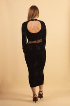 Robe longue en velours Loubucca