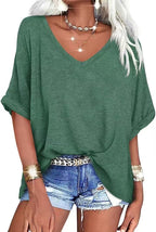 Summer Casual V-Neck T-Shirt