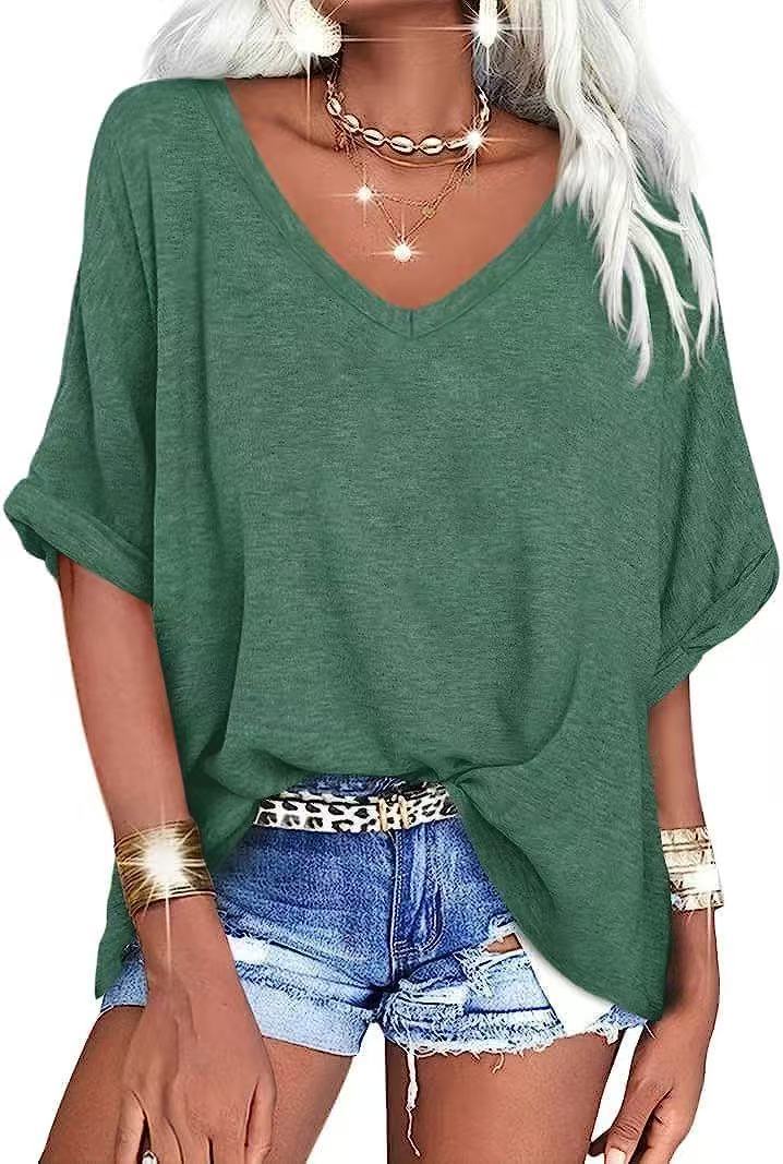 Summer Casual V-Neck T-Shirt