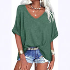 Summer Casual V-Neck T-Shirt