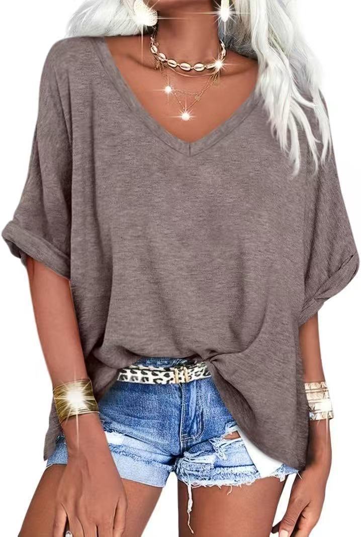 Summer Casual V-Neck T-Shirt