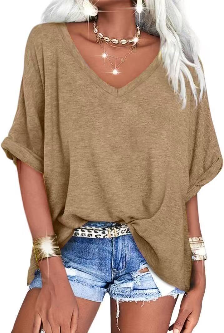 Summer Casual V-Neck T-Shirt