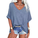 Summer Casual V-Neck T-Shirt