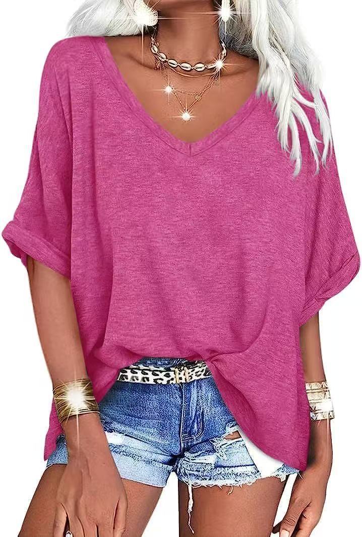 Summer Casual V-Neck T-Shirt
